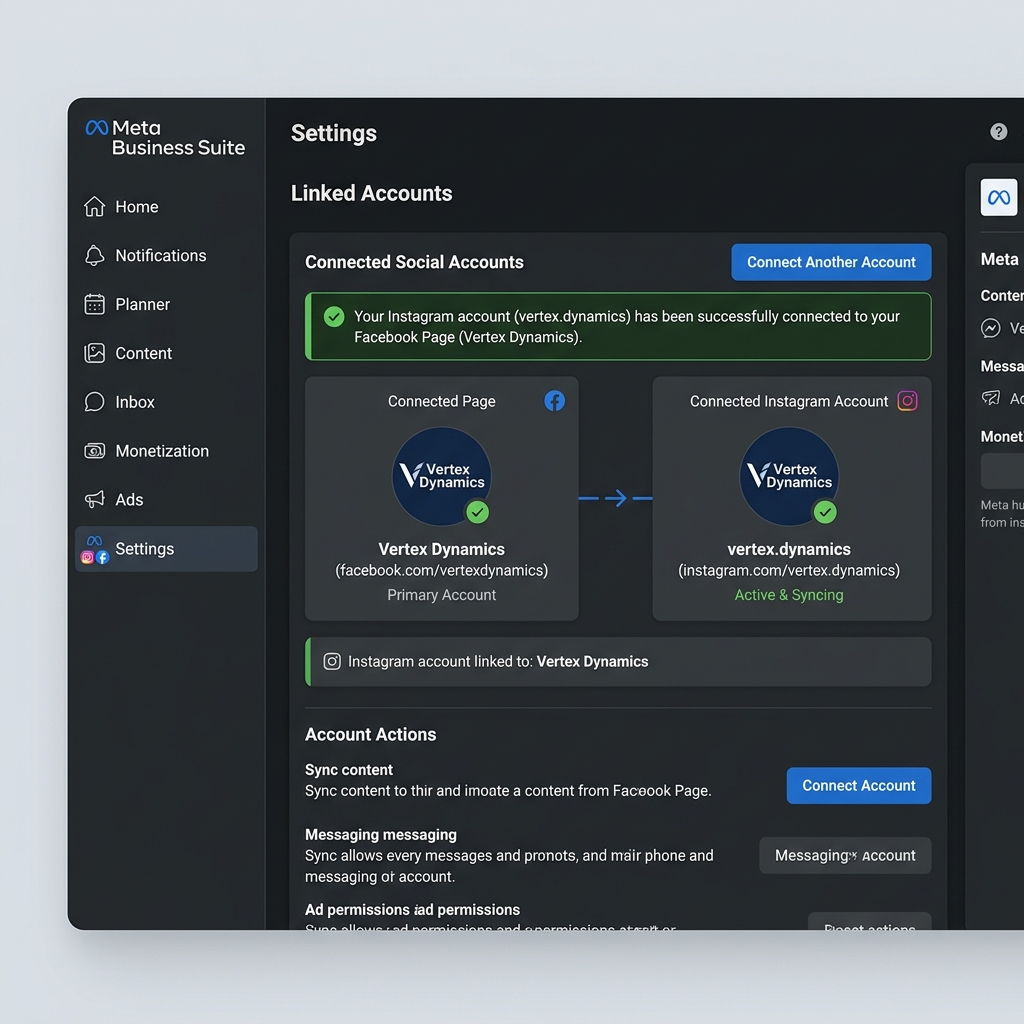 Liên kết Instagram với Facebook Page trong Meta Business Suite